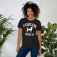 Standard Poodles, Collegiate Unisex Short Sleeve Tee, Classic Colors, Distressed Print