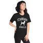 Standard Poodles, Collegiate Unisex Short Sleeve Tee, Classic Colors, Distressed Print