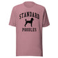 Standard Poodles, Collegiate Unisex Short Sleeve Tee, Black Distressed Print