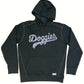 Doggies Script Hoodie, Dark Heather Gray with Distressed Gray Print
